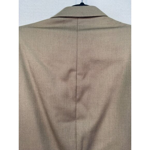 Chaps Mens Wool Blazer Jacket 42R Tan Button Notch Lapel - Picture 14 of 15